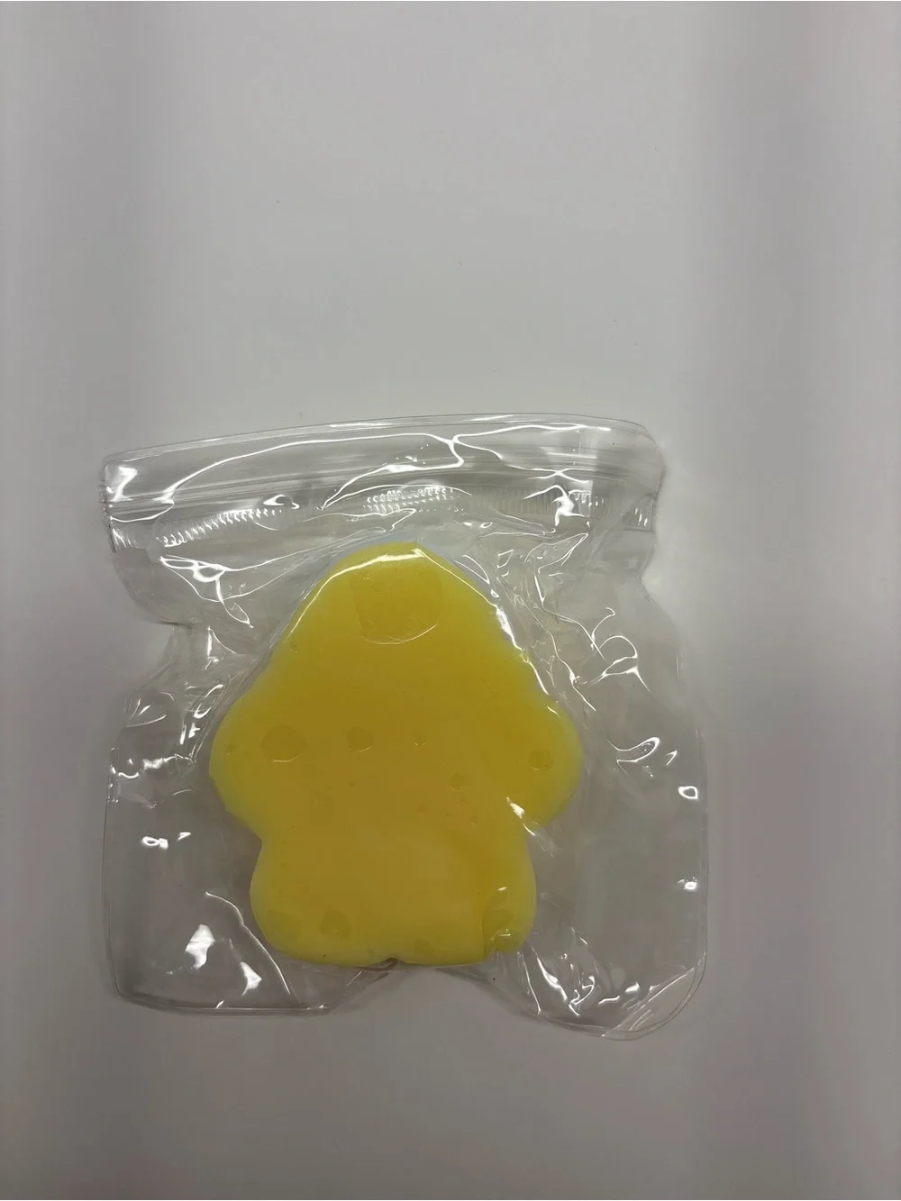 Yellow Star Squishy Squeeze Toy with Blue Cap  Yellow Blue